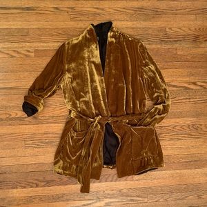 Zara Velvet jacket with belt